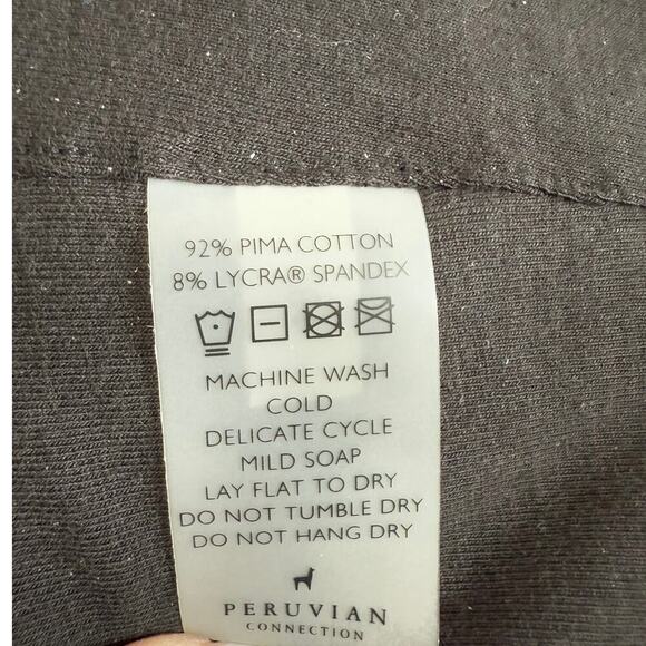 Peruvian Connection Sheath Dress Long Sleeve Brown Black Knee Length Women's M - Picture 7 of 7